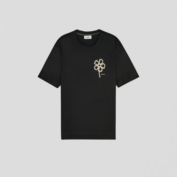 NN07 Pedro EMB SS 3525 T-Shirt Black