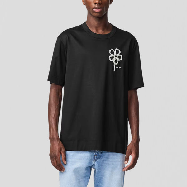 NN07 Pedro EMB SS 3525 T-Shirt Black