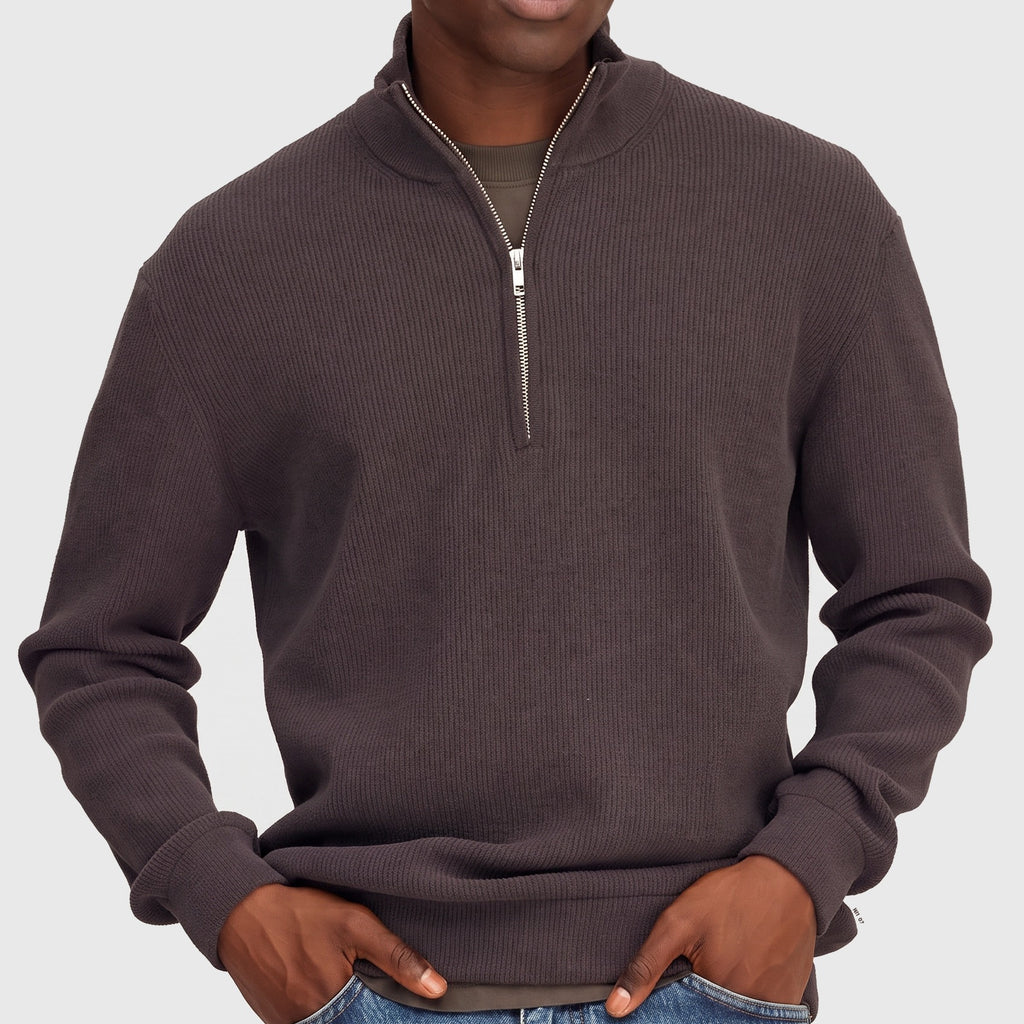 NN07 Danny Half Zip 6429 Sweater Deep Truffle