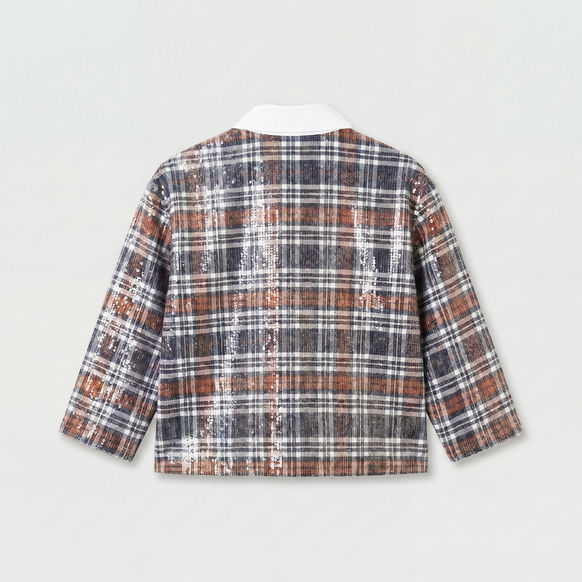 Johny Berry Blouse Check Paillettes Blue Mix