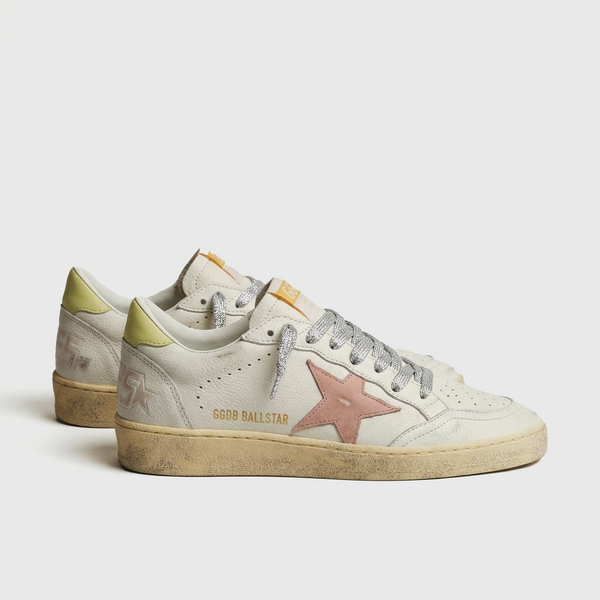 Golden Goose Ball Star White/ Moonlight Pink/ Nile Green