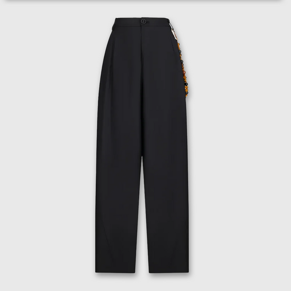 Darkpark Phebe Popeline Wide Leg Pants Black