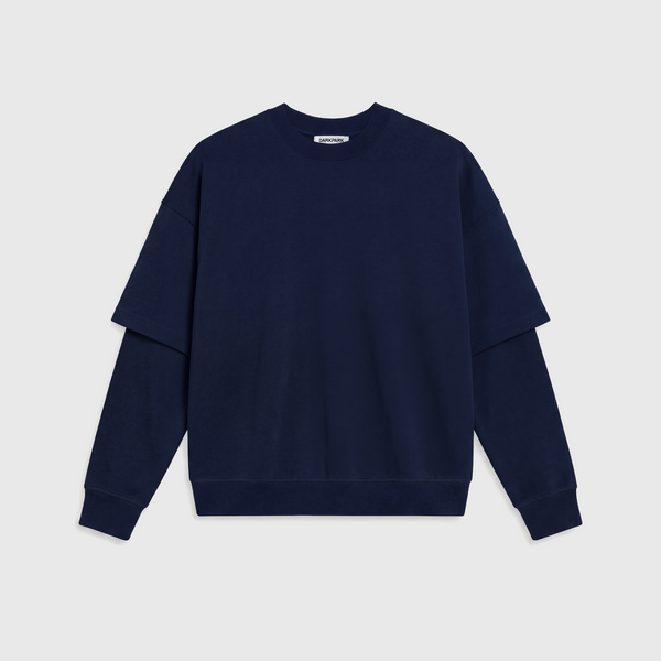 Darkpark Troy Double Sleeve T-Shirt Blue Navy