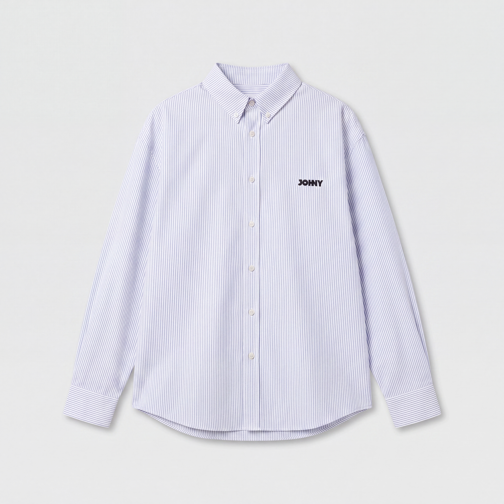 Johny Frankie Lugano Oversized Shirt White/ Blue