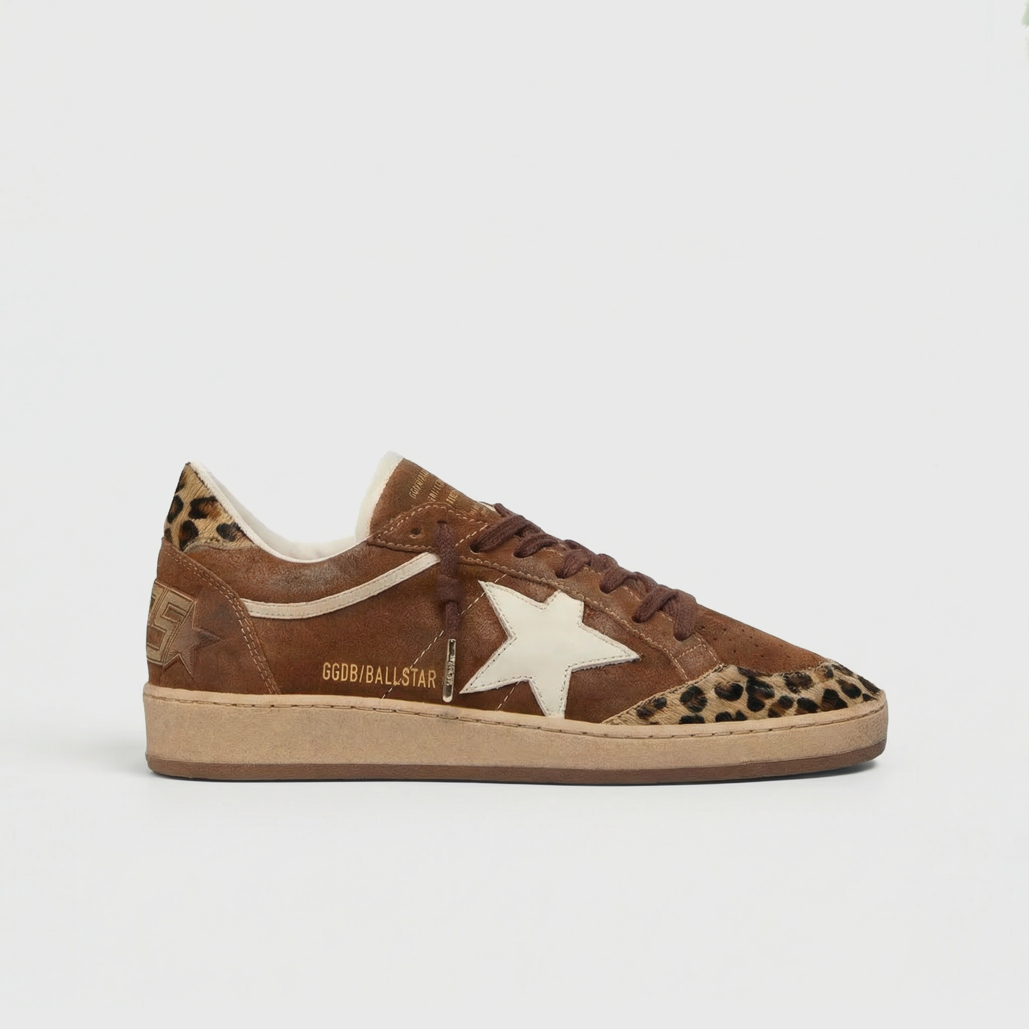 Golden Goose Ball Star Brown/ Leopard/ Silver
