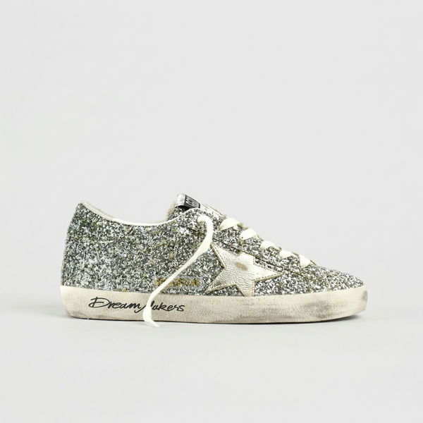 Golden Goose Super-Star Platinum/ Green
