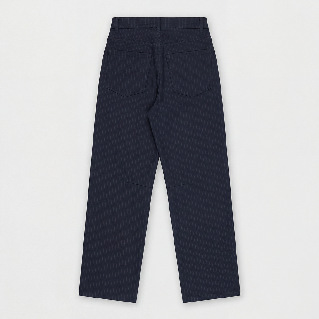 Johny Gladys Trousers Navy Pinstripe/ Denim