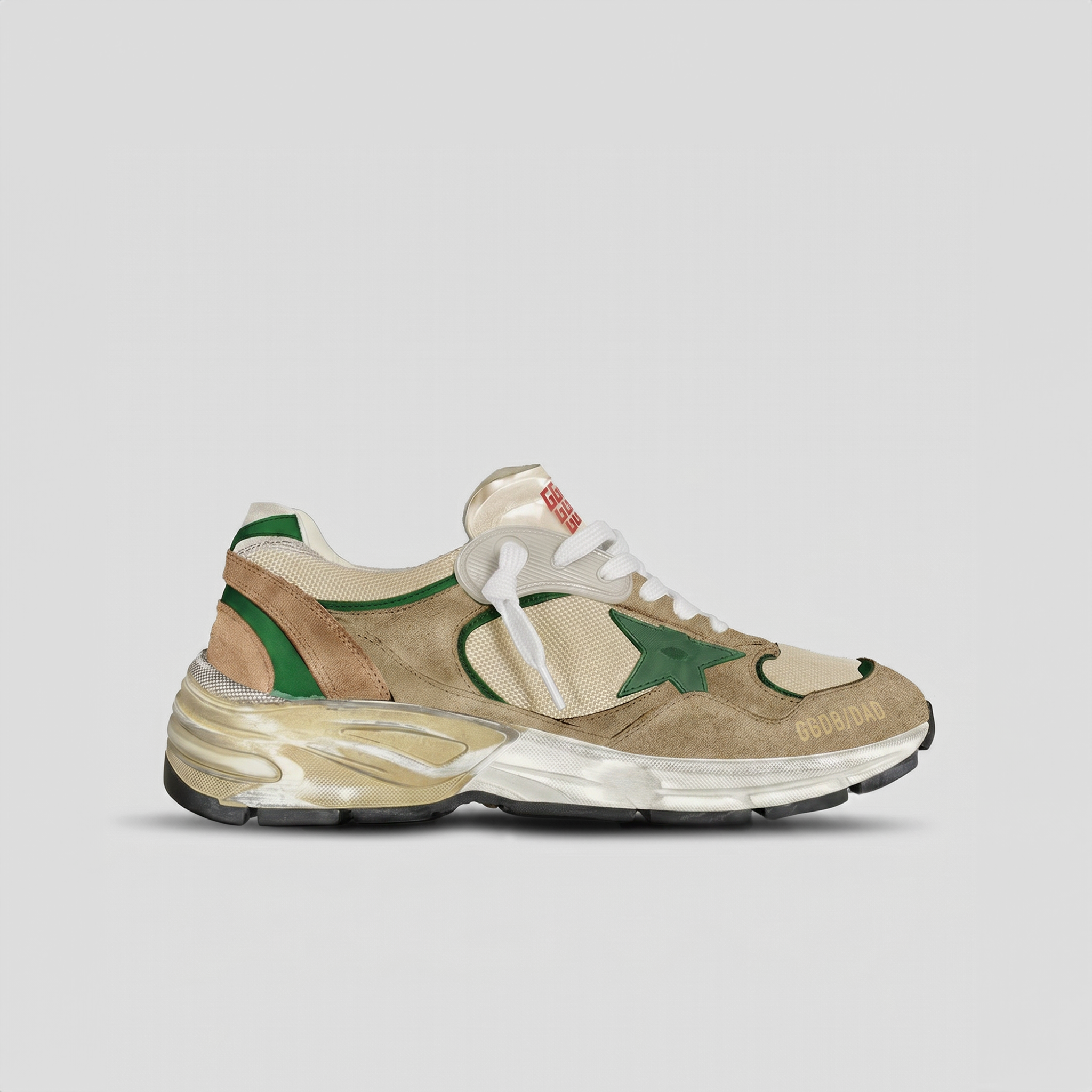 Golden Goose Dad-Star White/ Taupe/ Green