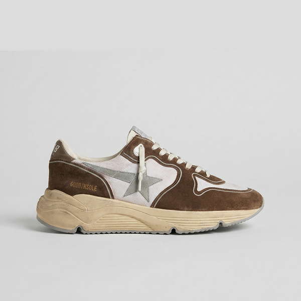 Golden Goose Running Sole White/ Rifle Green