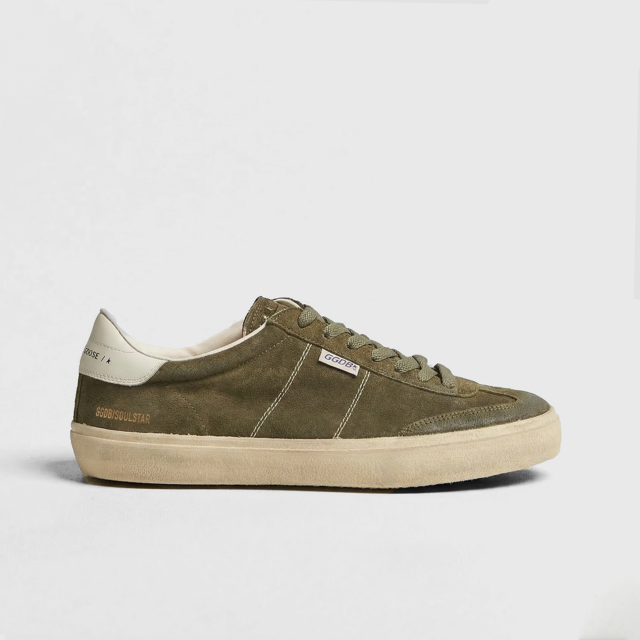 Golden Goose Soul-Star Olive Green/ White/ Milk