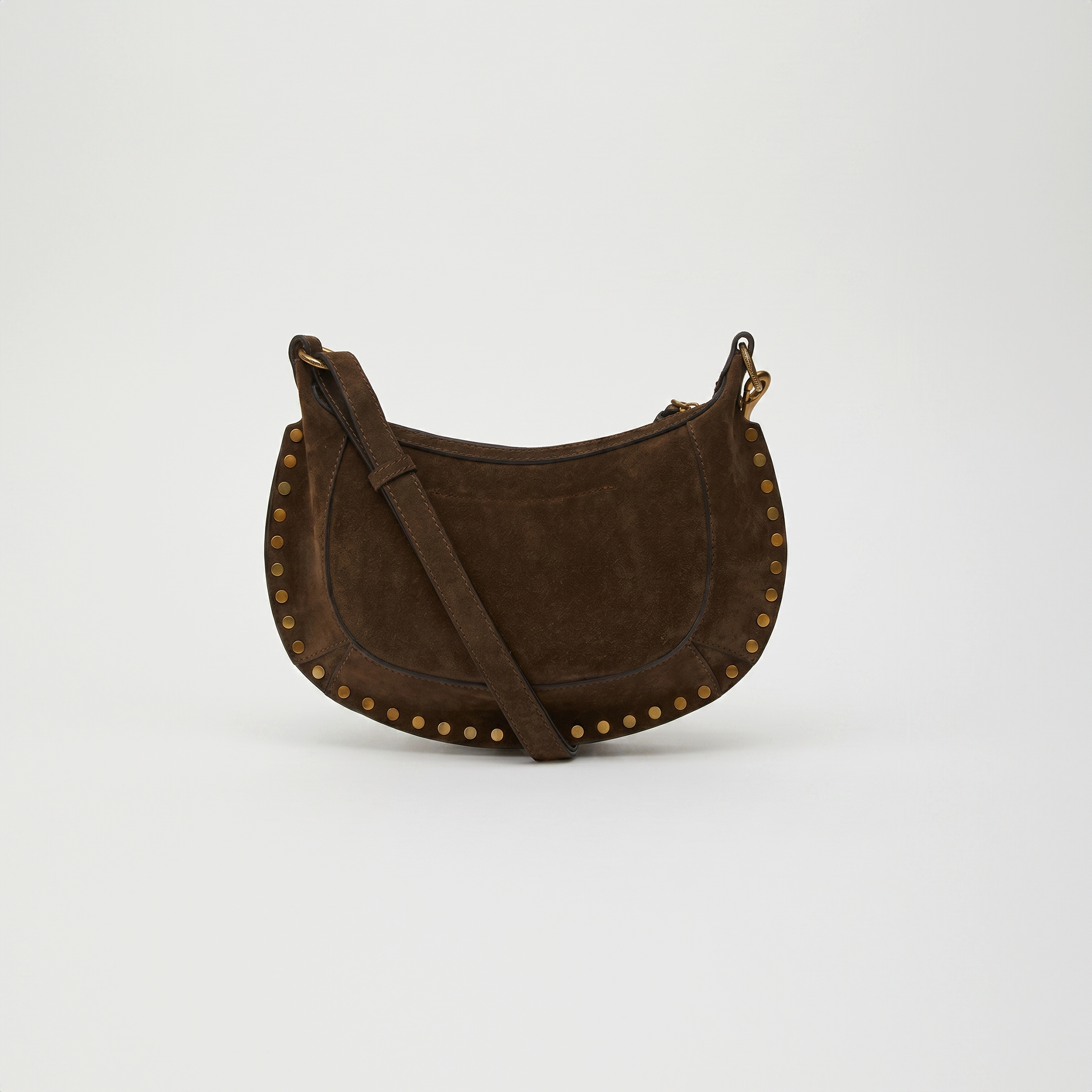 Isabel Marant Oskan Moon Bag Bronze Suede