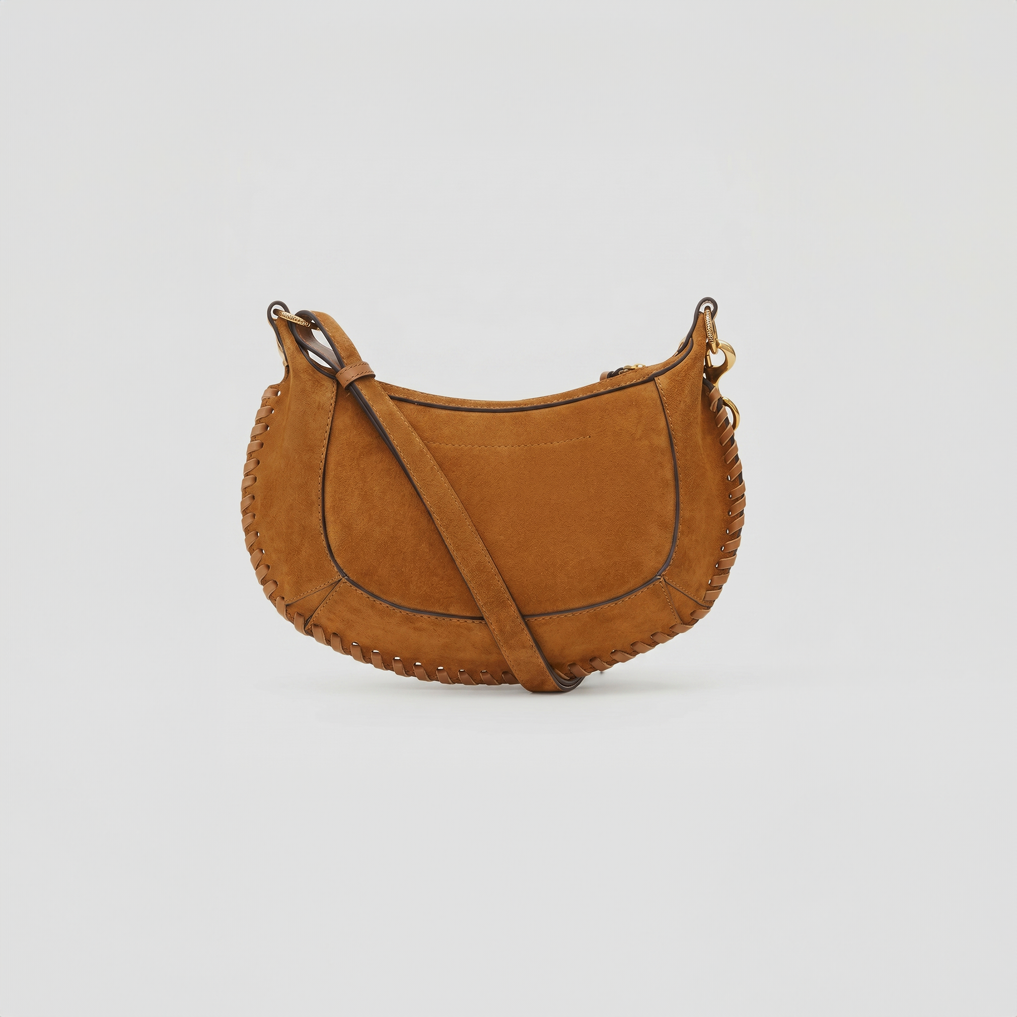 Isabel Marant Oskan Moon Bag Cognac Suede