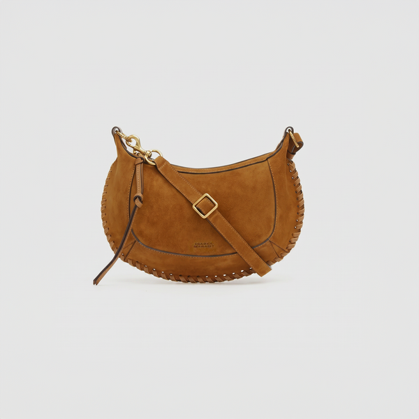 Isabel Marant Oskan Moon Bag Cognac Suede