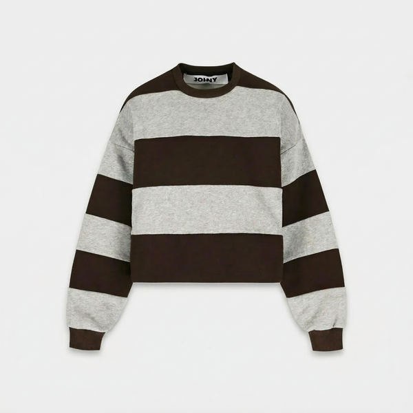Johny Derek Sweatshirt Grey/ Chocolate