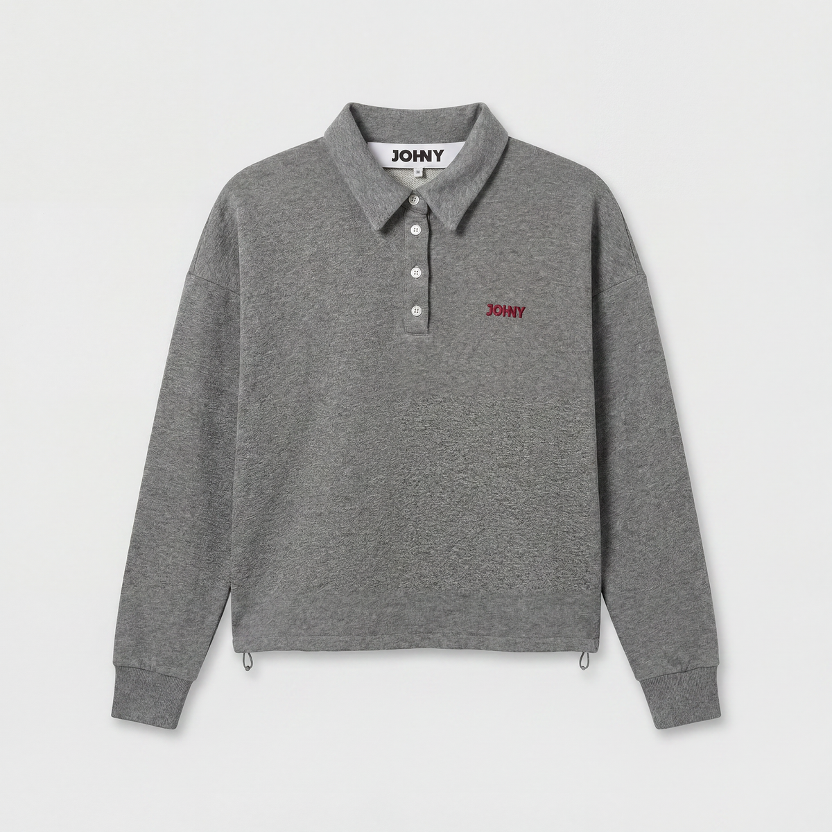 Johny Mellie Jersey Polo Long Sleeve Grey