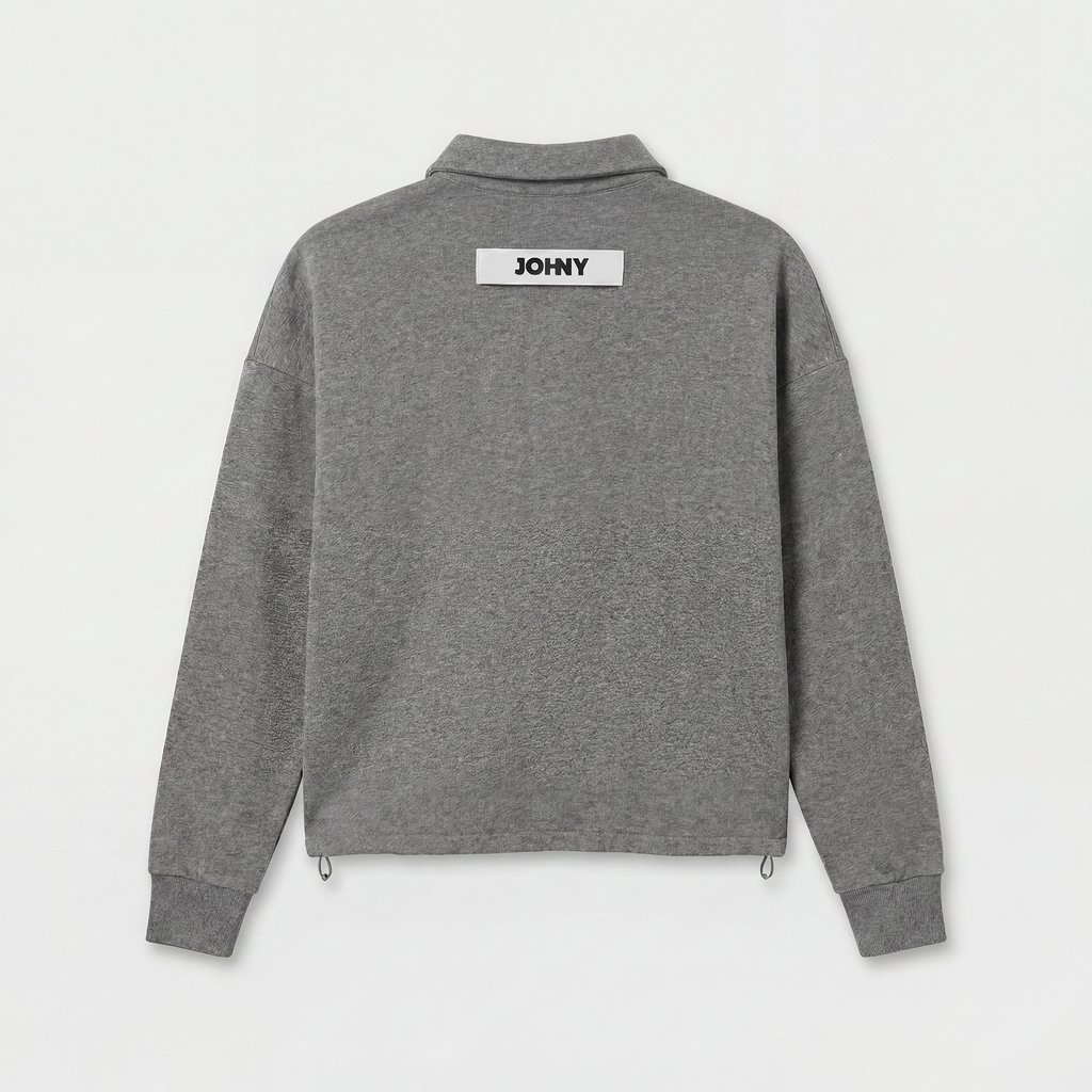 Johny Mellie Jersey Polo Long Sleeve Grey