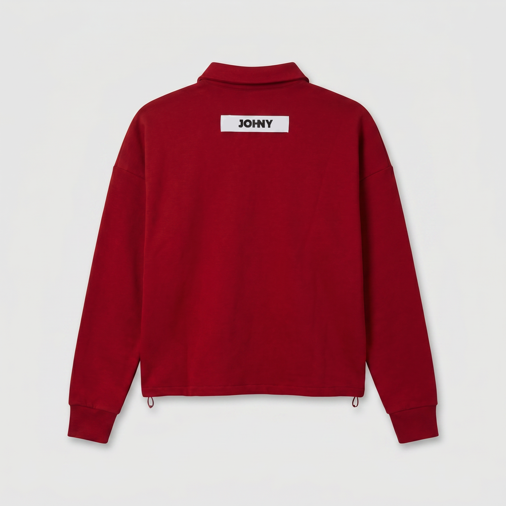 Johny Mellie Jersey Polo Long Sleeve Burgundy