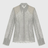 Rotate Flower Mesh Shirt Alloy