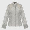 Rotate Flower Mesh Shirt Alloy
