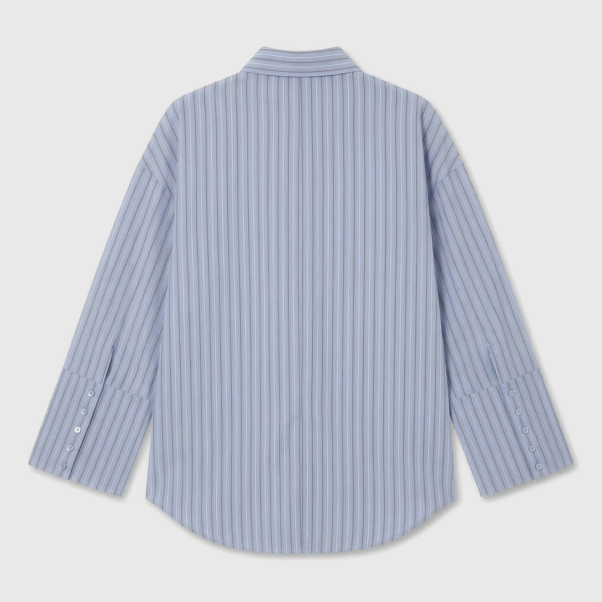 Rotate Poplin Oversized Shirt Blue