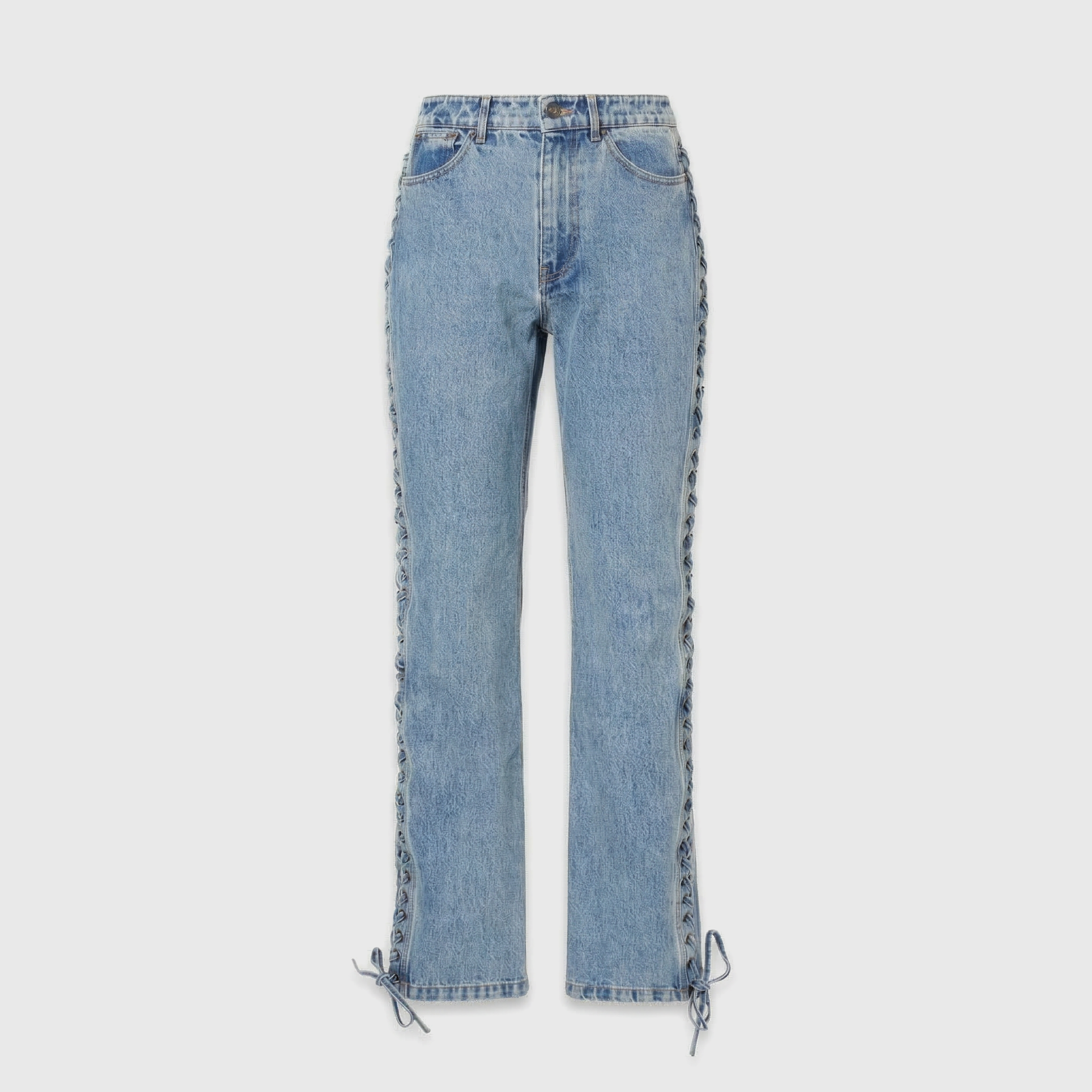 Rotate Twisted Lacing Jeans Blue