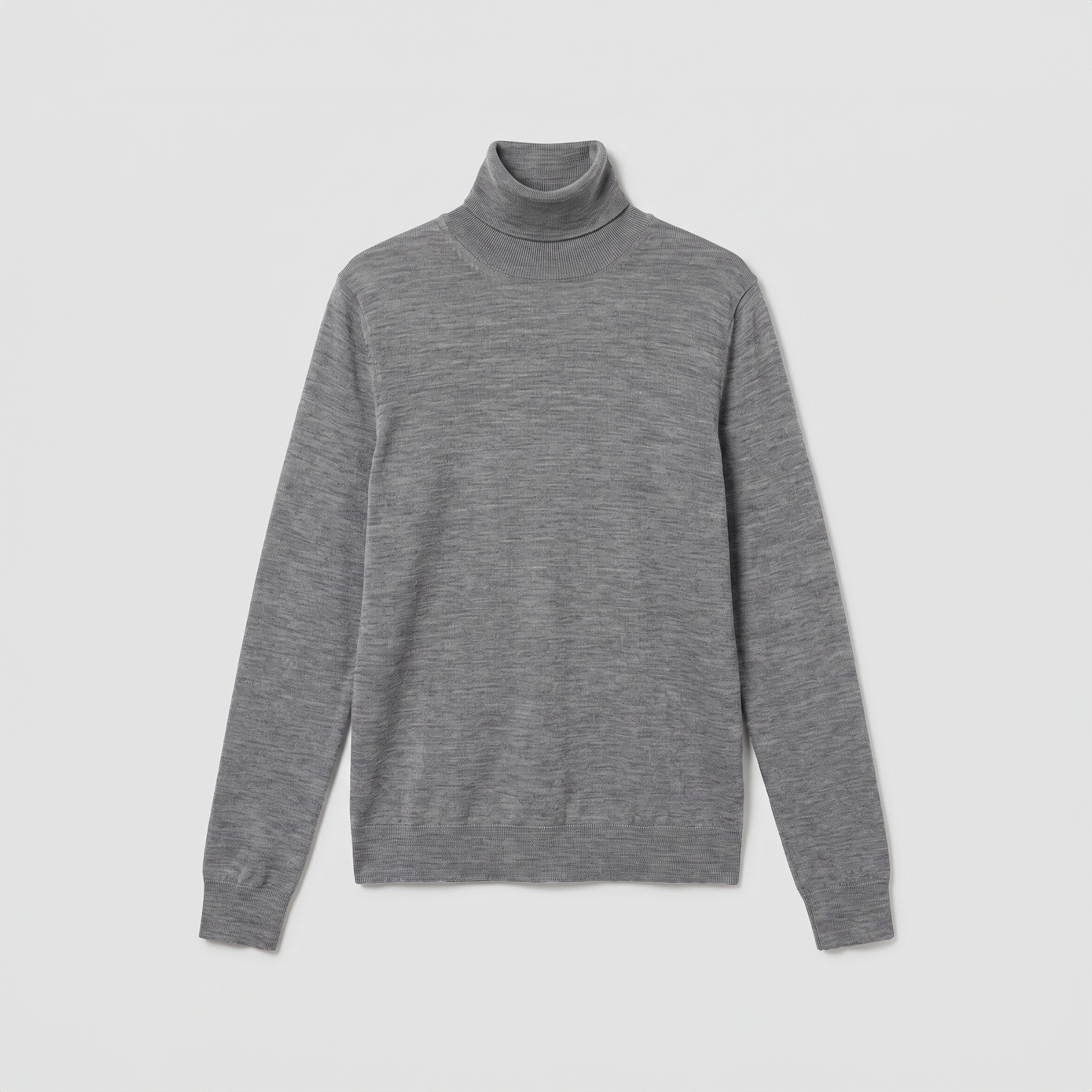 Róhe Fine Merino Turtleneck Mid Grey Melange