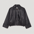 Róhe Leather Blouson Jacket Black