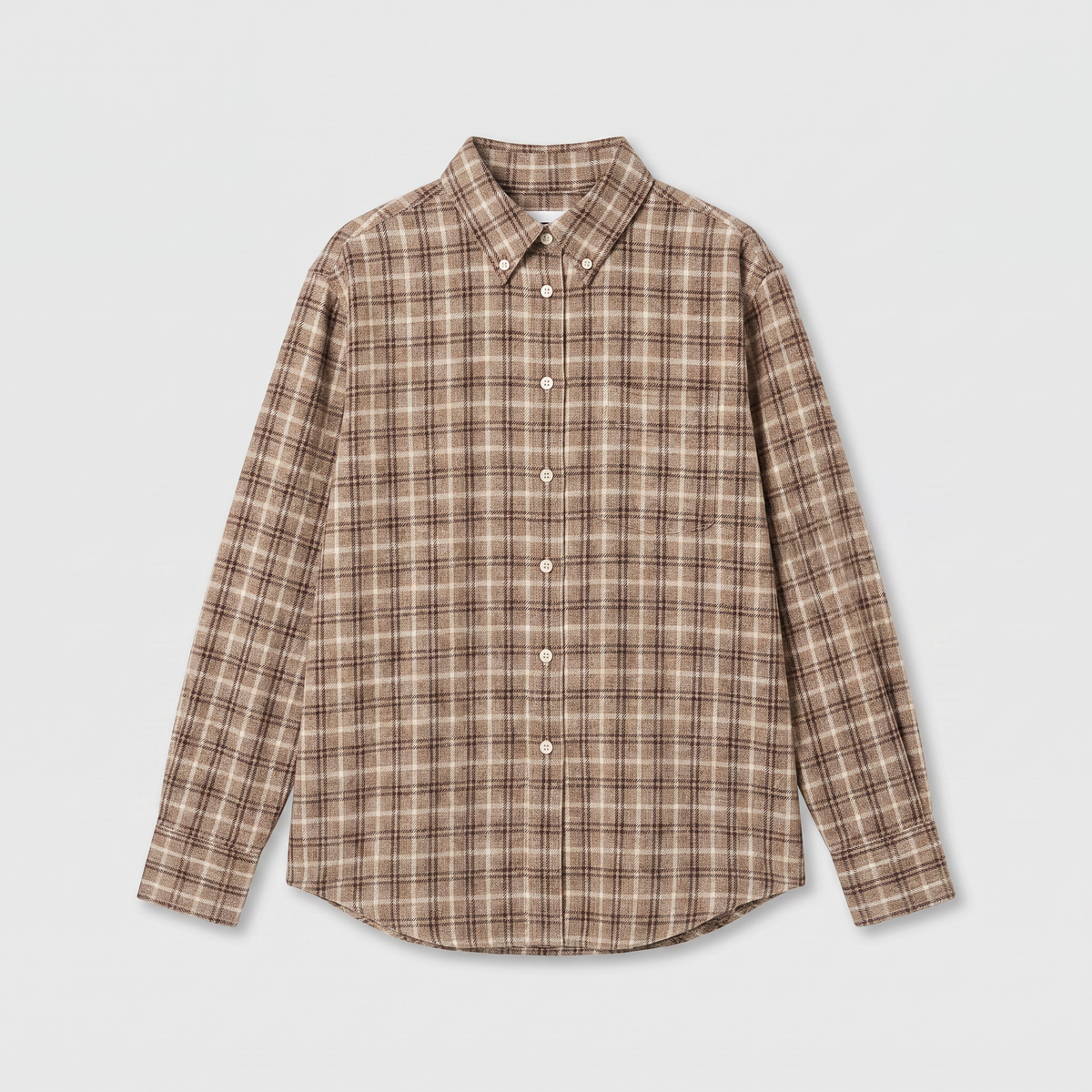 Róhe Oxford Bouclé Check Shirt Boucle Check