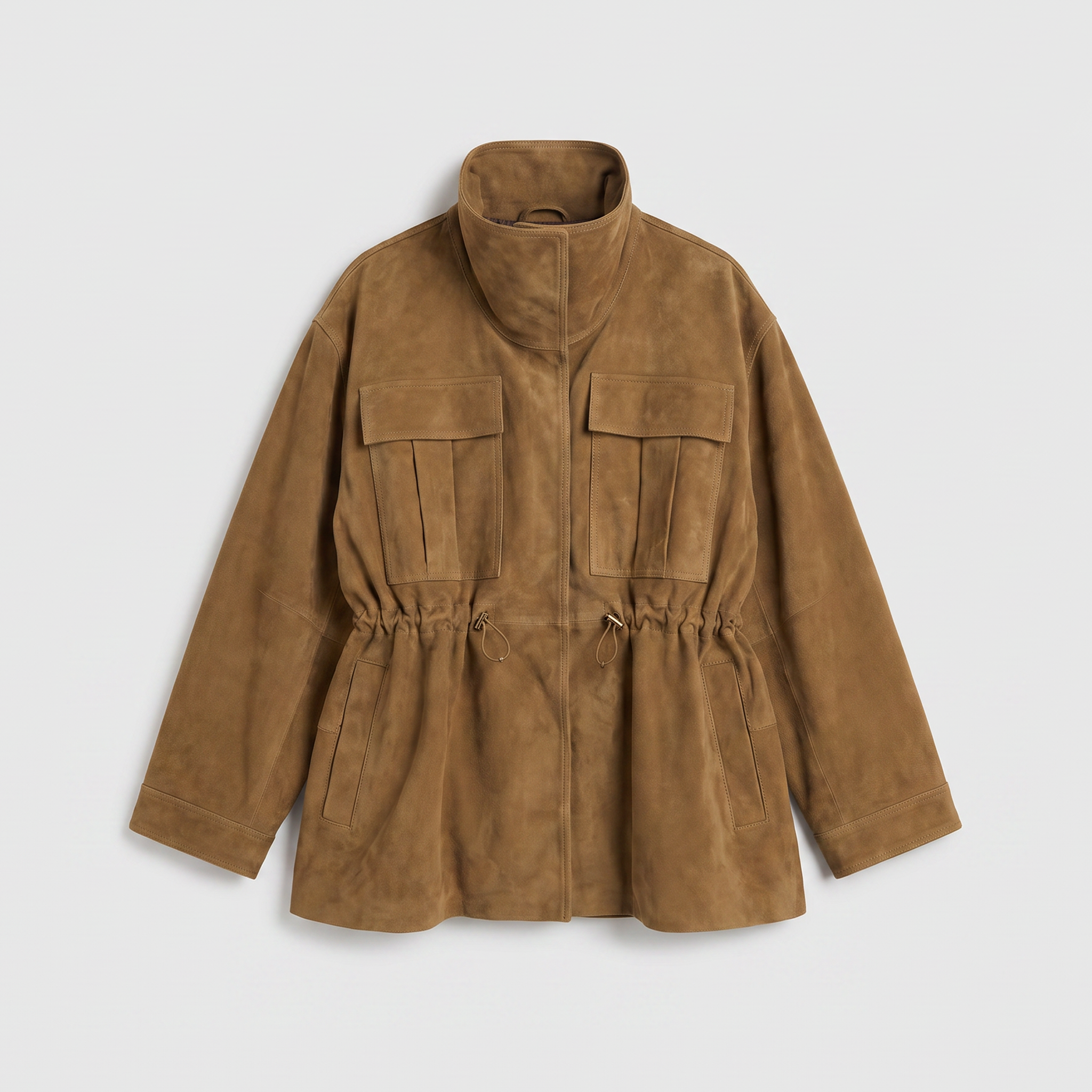 Róhe Sculptural Suede Jacket Sage