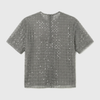 Rotate Beaded Oversized Top Castor Gray