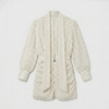 Rotate Chiffon LS V-Neck Dress Egret Comb