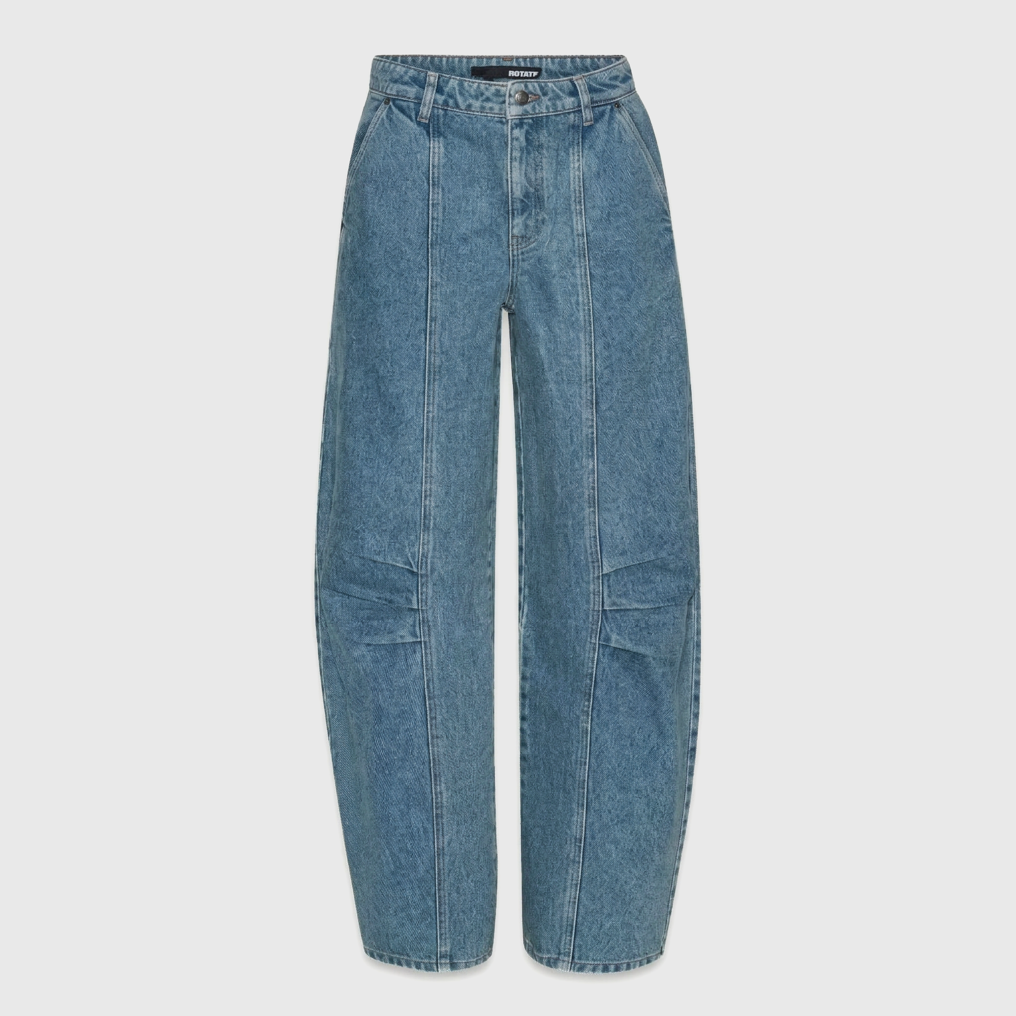 Rotate Denim Cargo Jeans Medium Blue Denim