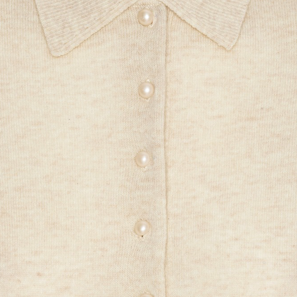 Rotate Knitted Poloshirt Oxford Tan