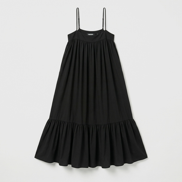 Rotate Midi Tent Dress Black
