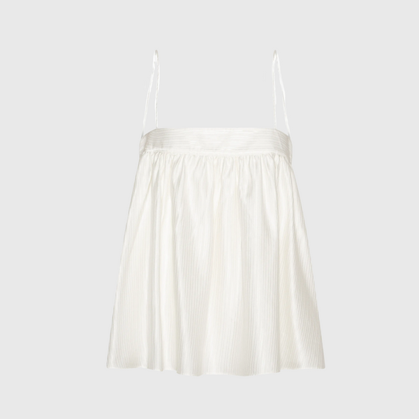 Rotate Striped Slip Top Bright White