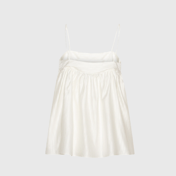 Rotate Striped Slip Top Bright White