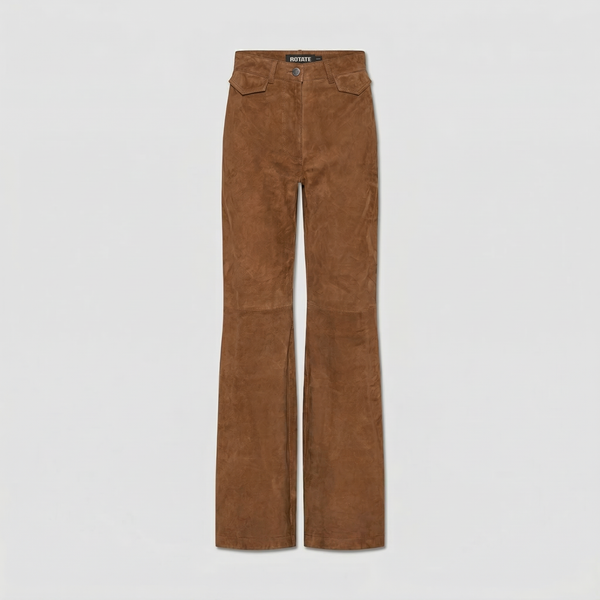 Rotate Suede Highwaisted Trousers Bison
