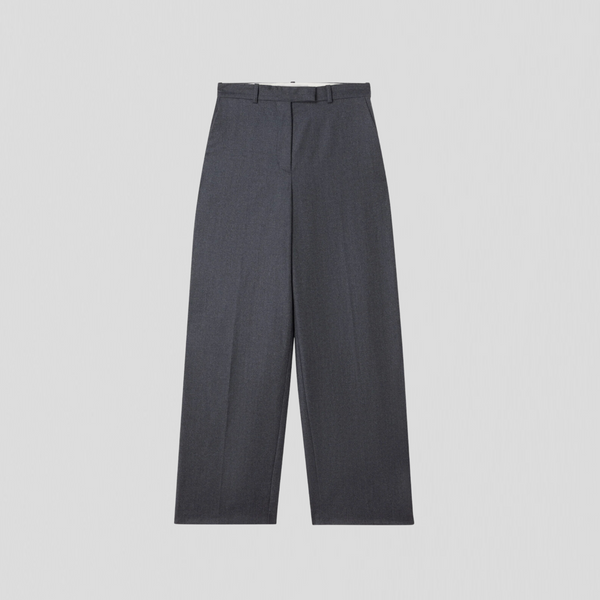 Róhe Wide Leg Trouser Dark Grey Melange