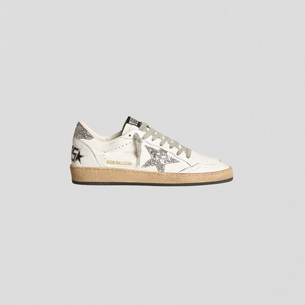 Golden Goose Ball Star White/ Silver Glitter