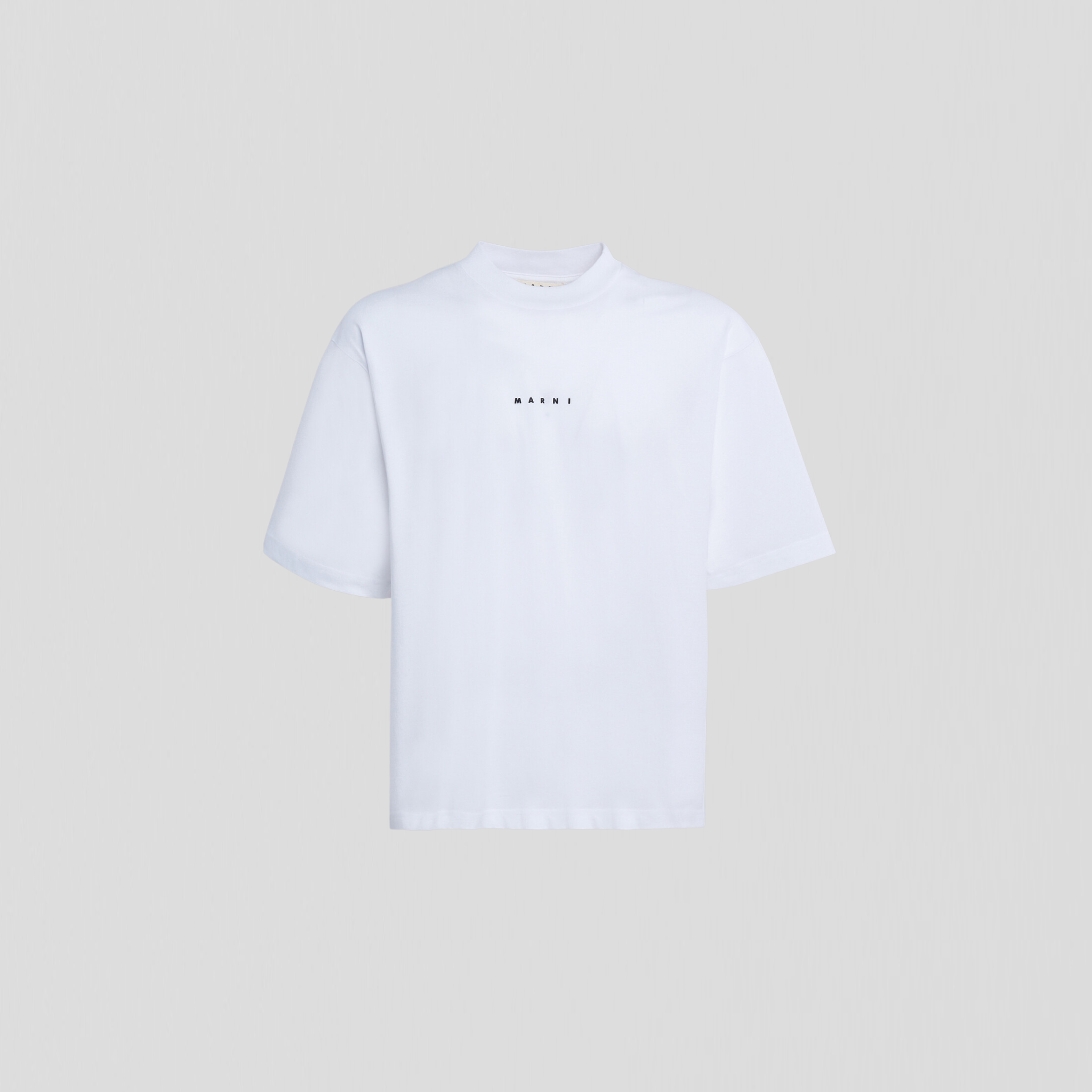 Marni Logo Organic Cotton Jersey T-Shirt Lily White