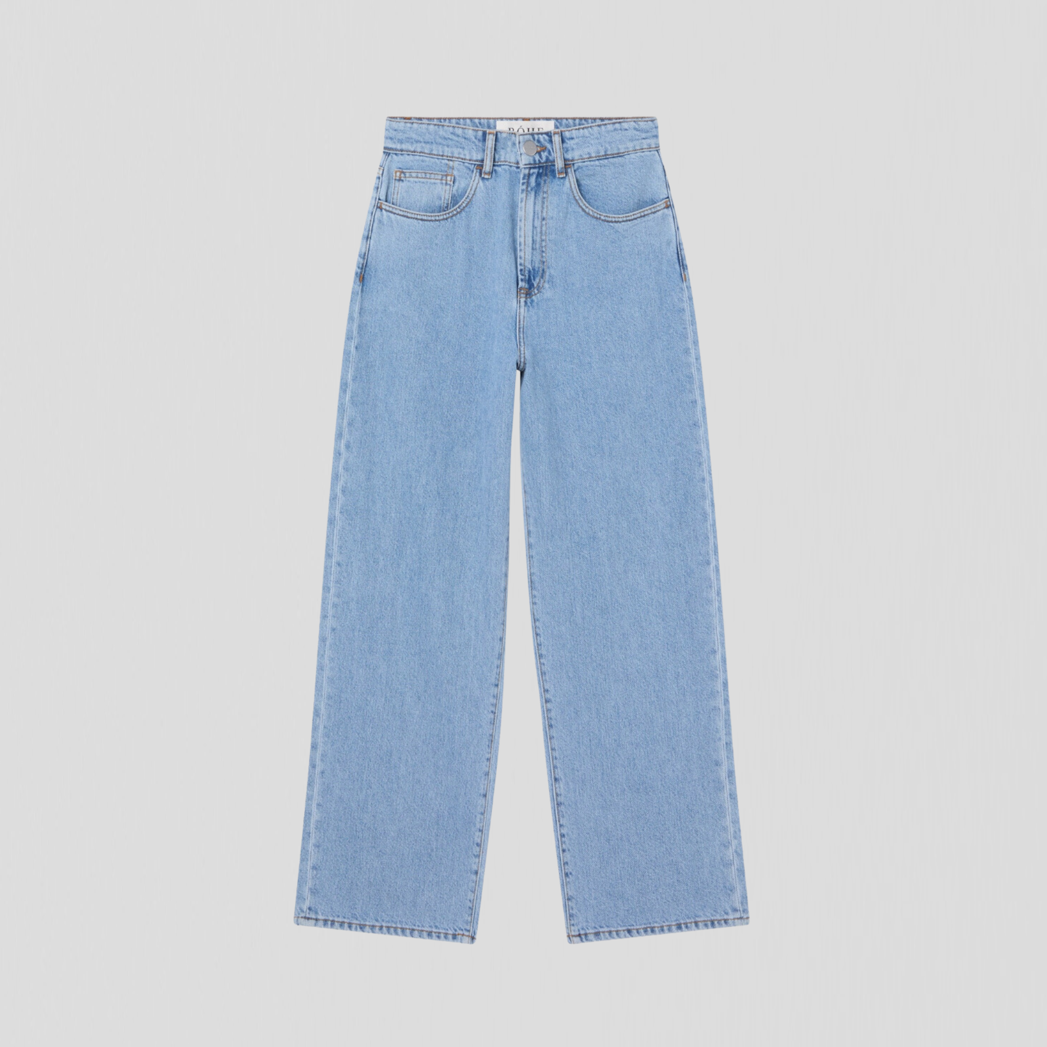 Róhe Relaxed Wide Leg Denim Jeans Denim Blue