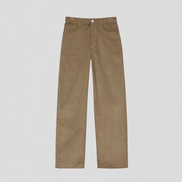 Róhe Relaxed Coduroy Trousers Dark Sage