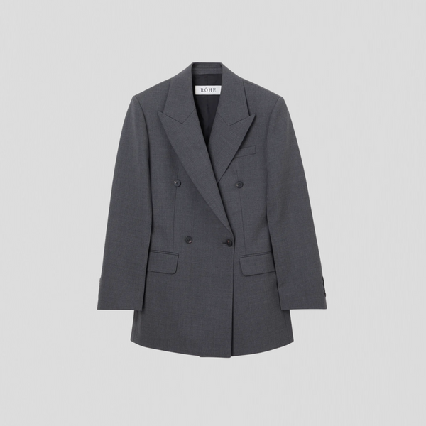 Róhe Hourglass Jacket Dark Grey Melange