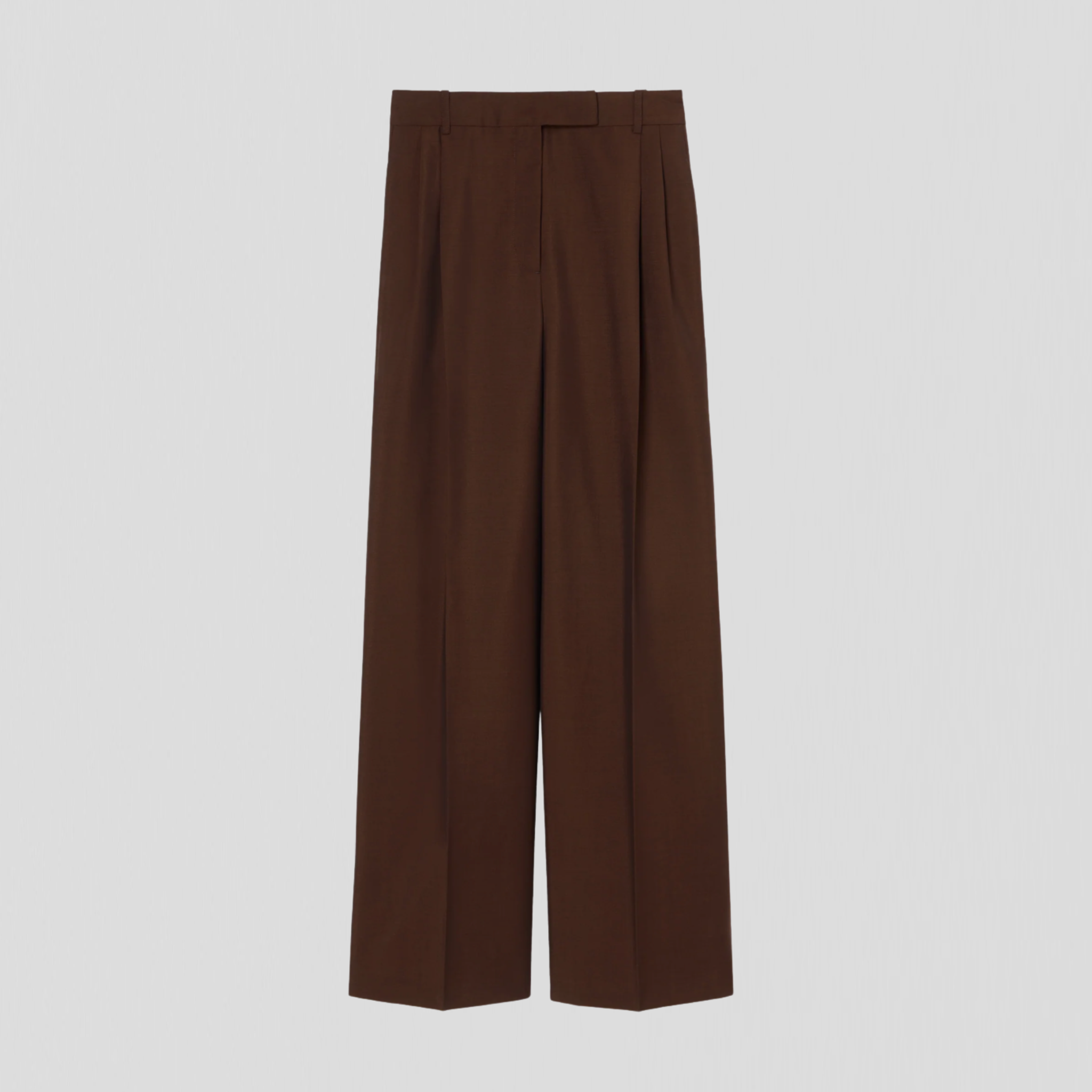 Róhe Mid-waist Tailored Trousers Mahogany