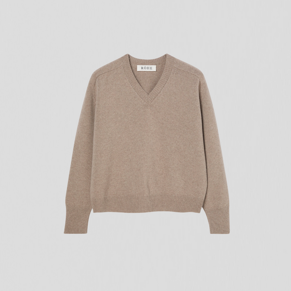 Róhe Sleeve Wrap Knit Taupe Melange