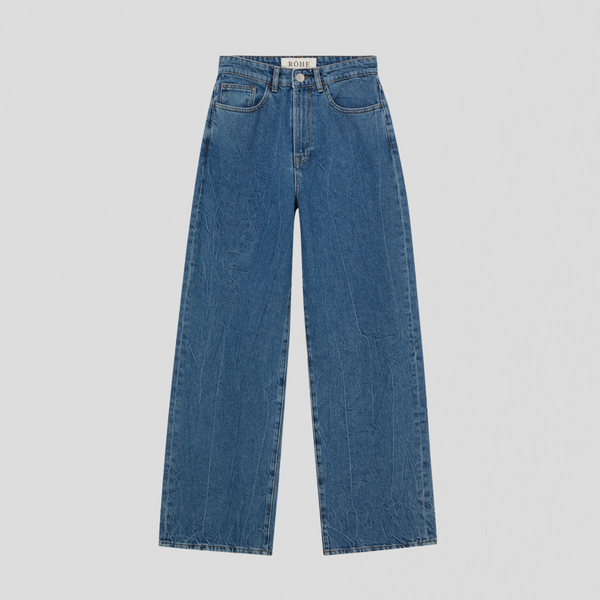 Róhe Signature Baggy Fit Jeans Mid Denim Blue