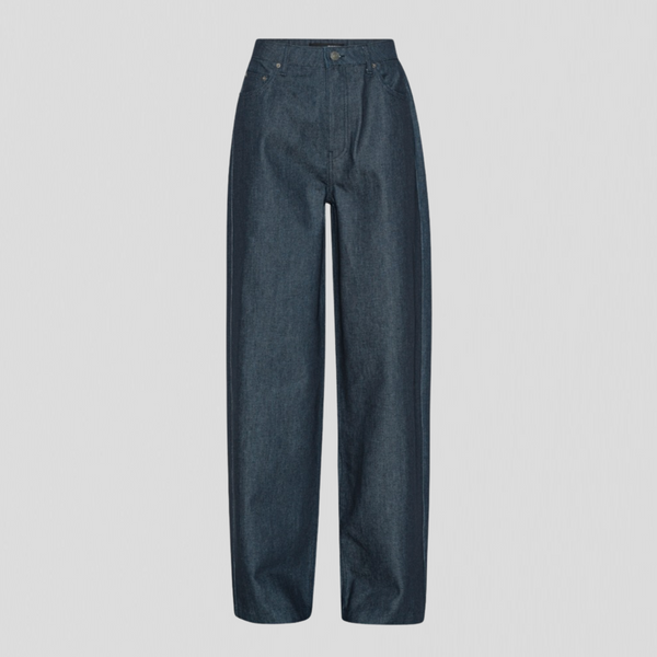 Rotate Wide Leg Jeans Dark Blue Denim