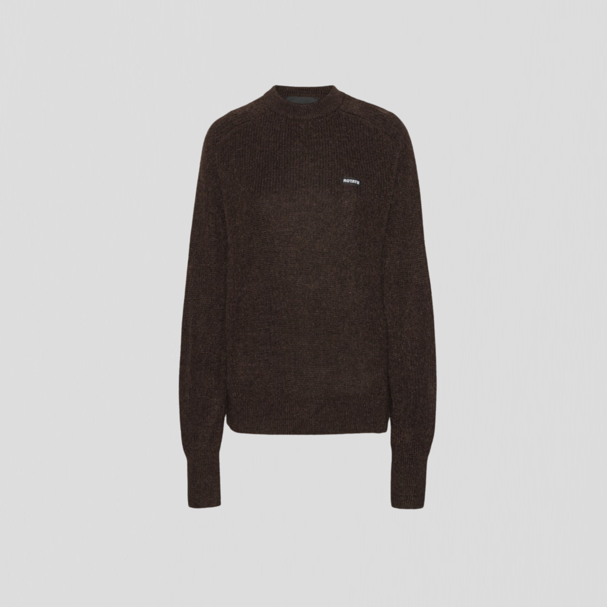 Rotate Light Logo Knit Dark Brown