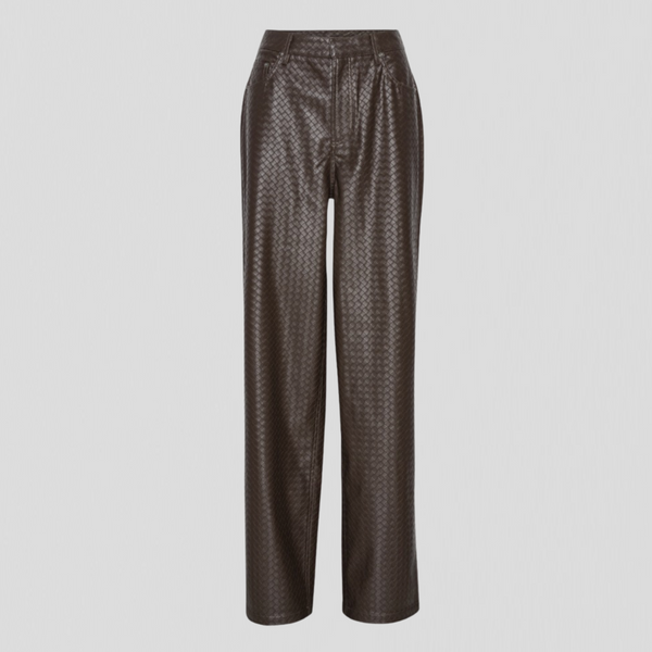 Rotate Wide Leg 5 Pocket Trousers Dark Brown