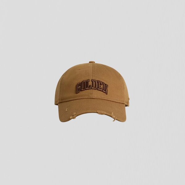 Golden Goose Journey Dyed Cotton Baseball Cap Beige